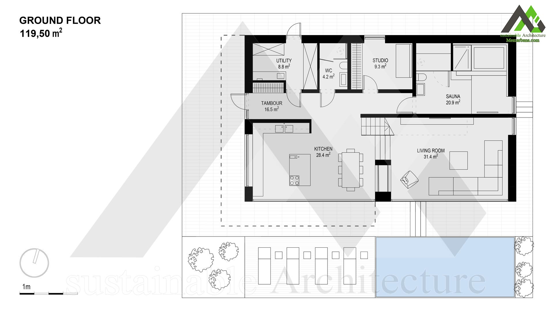 نقشه ویلا اجرایی دو طبقه مدرن